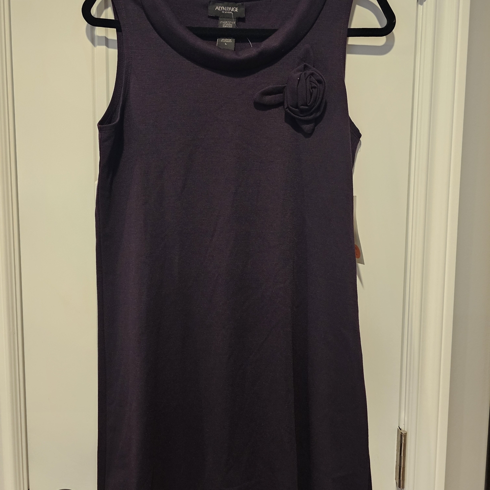 Alyn Paige Purple Embellished Sheath Mini Dress